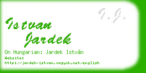 istvan jardek business card